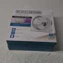 BLACK+DECKER Mini Box Fan Tabletop Quiet 9 Inch Desk Box Fans Frameless BFB09W White