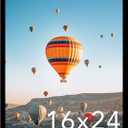 16x24 Picture Frame Black for Poster Photo Picture and 40x60 cm Canvas, Horizontal and Vertical Formats for Wall Hanging, 16 x 24 Wall Gallery Poster Photo Frame for 16 by 24 Photos Posters, Black