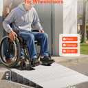 VEVOR Door Threshold Ramp, 6 inch Rise, Aluminum Alloy Threshold Ramp Rated 800 lbs Load Capacity, Handicap Ramps for Home Steps for Wheelchair, Scooters, Power Chairs, Walkers, Bicycle, Tricycle