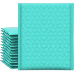 UCGOU Bubble Mailers 8.5x12 Inch Teal 25 Pack Usable Size 8.5x11 Poly Padded Envelopes #2 Medium Mailing Opaque Packaging Postal Self Seal Waterproof Boutique Shipping Bags for Clothes Makeup