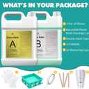 Silicone Mold Making Kit - 2.2 Gallon Liquid Silicone Rubber 15A with Adjustable Mold Housing - Fast Cured Easy 1:1 Mixing Ratio Silicone Casting for Making DIY Silicone Resin Molds, with Instructions