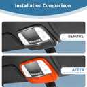 for Durango Overhead Console Panel Dome Light Cover Trim for Charger/Durango/300C 2011-Present Orange Interior Accessories 2pcs