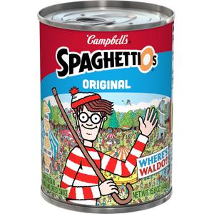 SpaghettiOs Original Canned Pasta With Wheres Waldo? Shapes, 15.8 oz Can, No BB Date