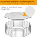 8 Panel 24 Inch Dog Playpen Cover, Dog Pen Cover, Cover for Dog Playpen Suitable for Octagon Metal Exercise Pet Pen can Rain Proof Shade with Sixteen Rope Knots