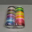 36 Colors 900 Yards Satin Metallic Glitter Ribbons Rolls for Craft, Embellish Decorative Ribbons 2/5" Wide for Floral Bouquet Gift Wrapping Bows Wedding Shower Decoration