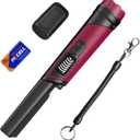 DR.TEK Metal Detector Pinpointer for Adults & Kids, IP68 Fully Waterproof underwater metal detector wand Handheld Pin Pointer with LCD Screen & LED Light, 360High Sensitivity Accuracy Detection, Red