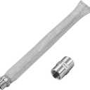 12-inch Bazooka Screen Boil Screen(1/2" NPT) with Pipe Fitting(1/2"x 1/2" Female NPT),Reusable Stainless Steel 304 Beer Filter Tube,Mash and Tun Boil Screen for Home Brewing and Wine Making