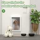 Medium Dog Door for Door, UpgradeThicken, Suitable for Dogs Up to 40LBS, Doggy Door with Sliding Lock Panel and Magnetic Flap for Interior and Exterior Doors (White)