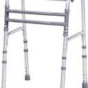 Folding Standard Walkers for The Seniors,MAX 350lbsPortable Aluminum Alloy WalkerAdjustable Height, 2-in-1 FixedCross Walk Modes Aluminum Frame Height Adjustable Standard Walkers
