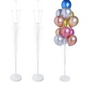 KATBUU 2 Sets of Balloon Stand Kit  62in Balloon Stands with Base, Balloon Sticks, Decorations for Party Birthday Wedding Baby Shower Gender Reveal Graduation