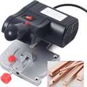 45 Miter Mini Benchtop Cut-Off Saw,Hobby Crafts Mini Cuts Wood Metal W/Clamping Tool,Adjustable Cutting Angle & 7800r/Min For Metal Wood Plastic. (Black)