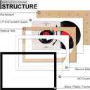 Fxojyvo Vinyl Record Frame for the Wall Display Album Cover, Black 16x24 Frame for any 12 Inch LP Record with Cover - 1 Pack/Black
