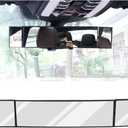 Ohleats Car Rearview Mirrors, 15" Anti-Glare Panoramic Extended Rear View Mirrors, HD Interior Clip-on Wide Angle Convex Curve Rearview Mirrors, Universal Car Accessories