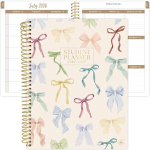 Daisy by bloom daily planners 2026-2027 Academic Year Student Planner (July 2026 - July 2027) - Elementary Through Middle School Calendar Agenda Book - 7” x 9" - Bows
