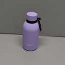Small Water Bottle 12oz with Clip, Double Wall Stainless Steel Vacuum Small Insulated Water Bottle Keeps Drinks Cold 24 Hrs/Hot 12 Hrs for Kids Handbag School BPA Free (Purple) (11.8 Ounces)