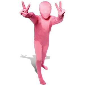 Morphsuits Kids Bodysuit Full Body Suit Halloween Costume, Skin Suit For Boys (Large, Pink)