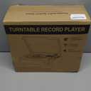 Vinyl Record Player with Speakers Vintage Turntable for Vinyls Records Belt-Driven Turn Table Support 3-Speed, Wireless Playback, Headphone, AUX-in, RCA Line LP Phonograph for Sound Enjoyment Black