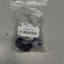 Suiwotin 4PCS Heavy Duty Stainless Steel Closet Rod Bracket - 1 Inch Diameter U Shaped Socket Flange Holder End Supports, Black