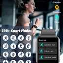 GRV Smart Watch for iOS and Android Phones (Answer/Make Calls), Watches for Men Women IP68 Waterproof Smartwatch Fitness Tracker Watch with Heart Rate/Sleep Monitor Steps Calories Counter (Black)