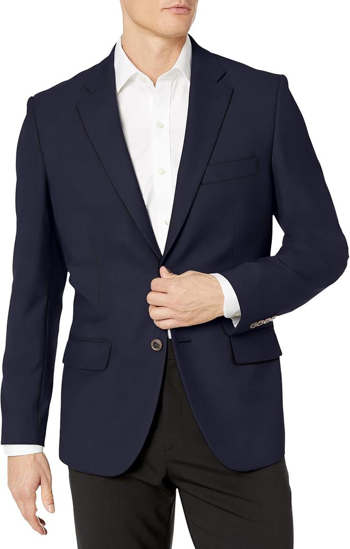 Amazon Essentials Men's Classic-Fit Stretch Blazer Outerwear, -Navy, 38