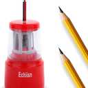 Office Personal Electric Pencil Sharpener, HHC Cutter Tech with Stronger Helical Blade, Best for School (Red)