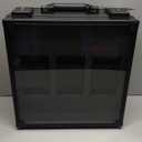 Graded Card Storage Box for PSA with TSA Lock, Aluminum Alloy Trading Card Case with Display Window, Slab Case with 8 Removable Dividers for CGS, BGS, Top Loaders and Sports Cards (Black)