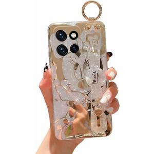 for Motorola Moto G Stylus 5G 2025 Case 6.7" Cute with Wrist Strap Stand Glitter Bling Cartoon IMD Soft TPU Shockproof Protective Case - Minnie