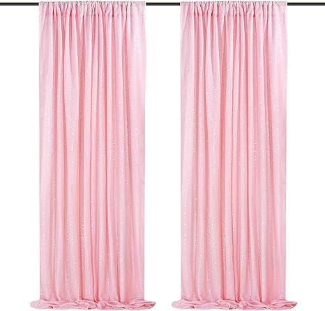 Pink Sequin Backdrop Curtains 2ftx8ft Pink Party Backdrop 2 Panels Valentine's Day Baby Shower Photo Backdrop Party Backdrop Curtain