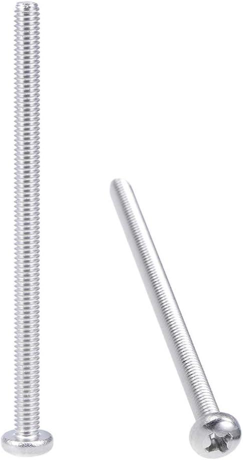 uxcell M4x65mm Machine Screws Pan Phillips Cross Head Screw 304 Stainless Steel Fasteners Bolts 10Pcs