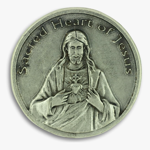 Gifts Catholic, Inc., Sacred Heart of Jesus / Quote Pocket Token Charm Coin 1.2"
