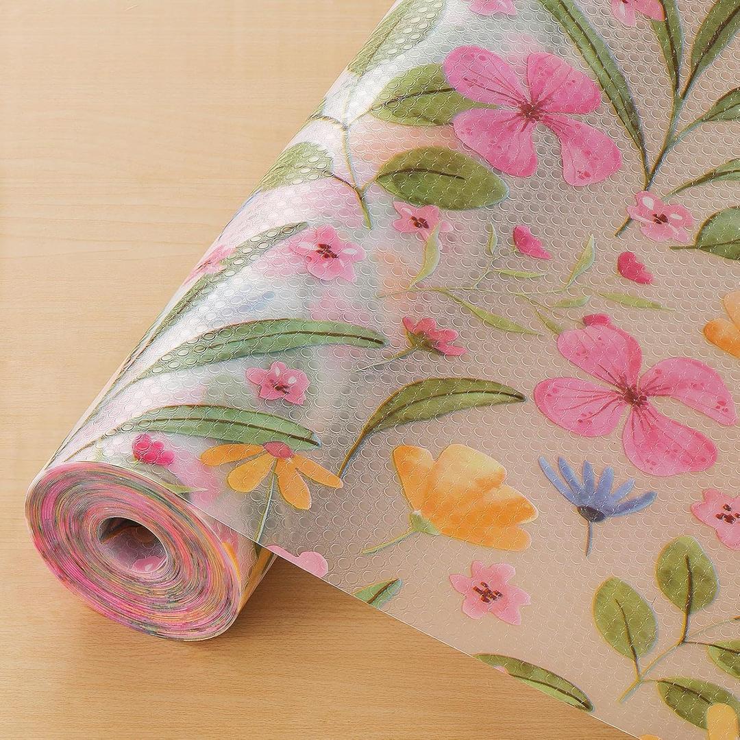 Cooyes Shelf Liner  Premium Non-Adhesive Cabinet & Drawer Liner for Kitchen  Waterproof Shelf Paper with Modern Pattern  Durable EVA Cabinet Mat  Easy to Cut 11.8" W x 236" L