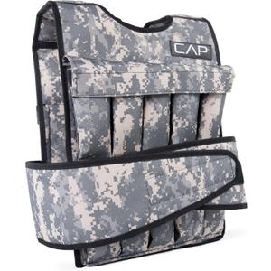 CAP Barbell 40-Pound Adjustable Weighted Vest, Camouflage