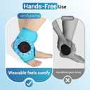Comfytemp Ankle Ice Pack Wrap, Refillable Wearable Ice Bags for Injuries Reusable, 1H Long Lasting, Hot & Cold Therapy for Swelling, Sprained Ankles, Post Surgery for Men Women - 1Pcs