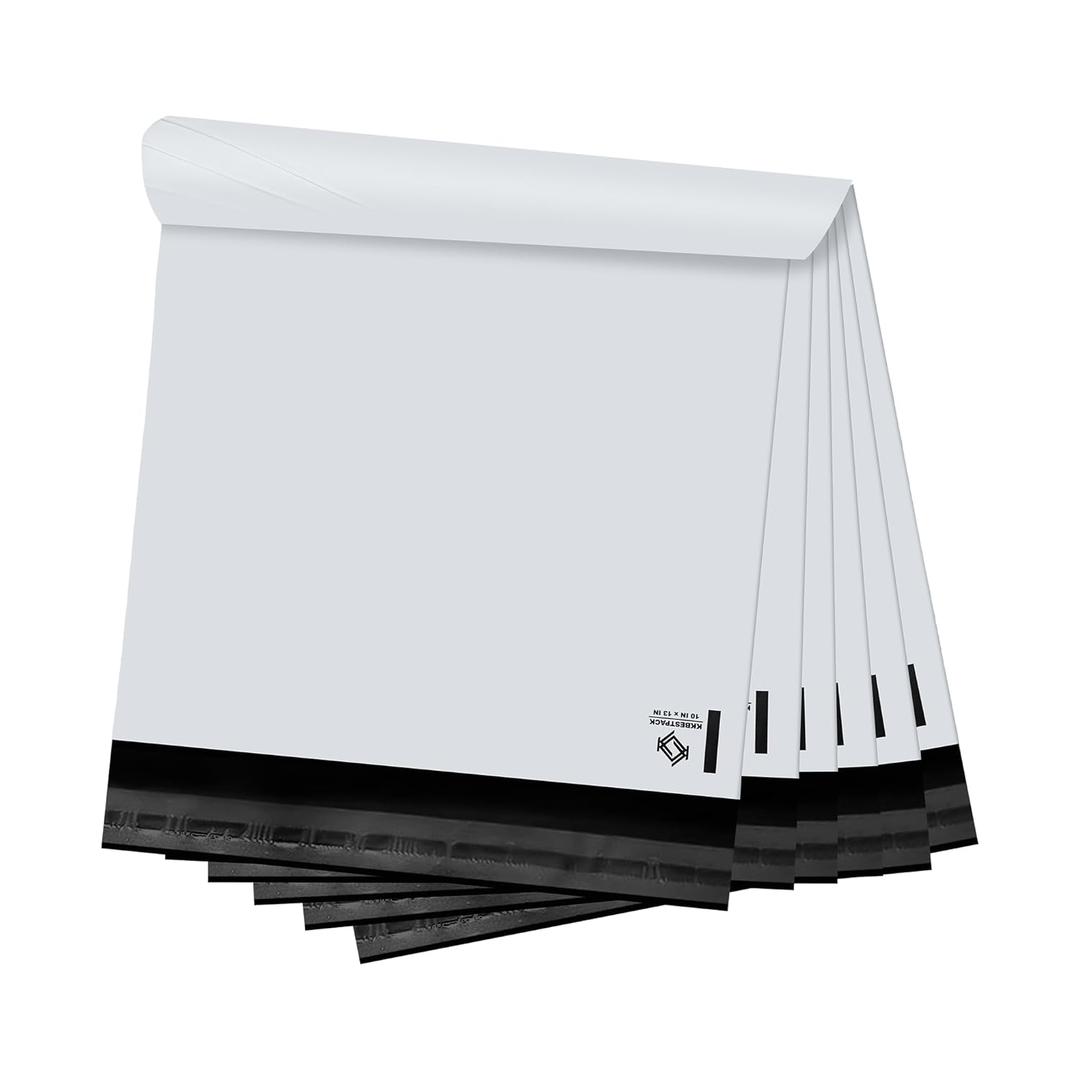 KKBESTPACK Poly Mailers Self Sealing Shipping Envelopes CPB68 Waterproof Postal Bags (White, 10x13 Pack of 1000)