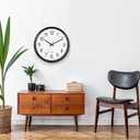 Bernhard Products Black Wall Clock Silent Non Ticking - XL 18 Inch Quality Quartz Battery Operated Round Easy to Read Home/Office/Classroom/School Clock