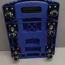 Folding Hand Truck 500lbs, Portable Heavy Duty Dolly Cart, 6 Wheels Collapsible Luggage Cart with 2 Elastic Ropes - Compact Trolley Cart for Easy Moving - Ideal Hand Cart for Travel and More (17, Blue)