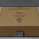 Veken 11.8 Inch Rain Shower Head with Handheld- High Pressure Dual Shower Heads with 5 Modes Handheld Spray Combo- Wide Rainfall Showerhead with Hose, Bathroom Accessories, Matte Black