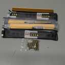 5 Pack Gold Cabinet Pulls - Brushed Brass Kitchen Hardware Handles for Dresser Drawers, T-bar Cabinet Hardware (5.82 inch,Brushed Gold)