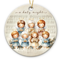 Religious Ornaments for Christmas Tree 2025 - Faith, Catholic Gifts for Women, Families, Friends, Children - O Holy Night Angel Ceramic Ornament - Angel Singing Choir Christmas Ornaments 2 Pack