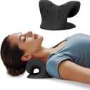 Neck Stretcher with Magnetic Therapy Acupressure for Pain Relief, Neck and Shoulder Relaxer, Chiropractic Pillow, Restore Neck Curve (Black)