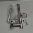 NearMoon Bath Toilet Paper Holder+ Hand Towel Holder, 2 Pieces Bathroom Hardware Set- Premium 304 Stainless Steel Toilet Roll Holder and Towel Rack Wall Mounted for Bathroom/Kitchen (Chrome Finish)