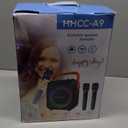 Karaoke Machine for Adults & Kids, Bluetooth Karaoke Speaker with Two Wireless Karaoke Microphones, PA System Speaker Supports TF Card/USB, AUX in, REC, Bass & Treble for Party/Meeting/Adults/Kids (Red)