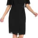 R&M Richards Women's Geo Noir Wrap Dress (14, Black)