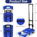Voipvvii Folding Hand Truck 500lbs, Portable Heavy Duty Dolly Cart, 6 Wheels Collapsible Luggage Cart with 2 Elastic Ropes - Compact Trolley Cart for Easy Moving - Ideal Hand Cart for Travel and More