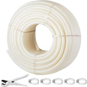 VEVOR PEX Pipe, 1 Inch x 500 FT Tubing, Non Oxygen Barrier White B Pipe, Flexible Water Line for RV Sewer Hose, Plumbing, Radiant Heating