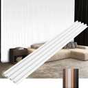 Wall Panels for Interior Wall Decor 16 Pack 48"x 6", WPC Matte White Accent 3D Wall Panels Decorative Covering Wainscoting Panels, Slat Wall Paneling for Bedroom, TV Wall Decor for Living Room