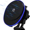 Magsafe Car Mount Samsung Wireless Charger for Samsung Galaxy Z Fold 7/Flip7 FE/Flip 7/S25 Ultra/S25 Edge/S25 FE/S24/S23/S22,15W Fast Magnetic Android Wireless Charger Car Holder for iPhone 17 Pro Max (Black)