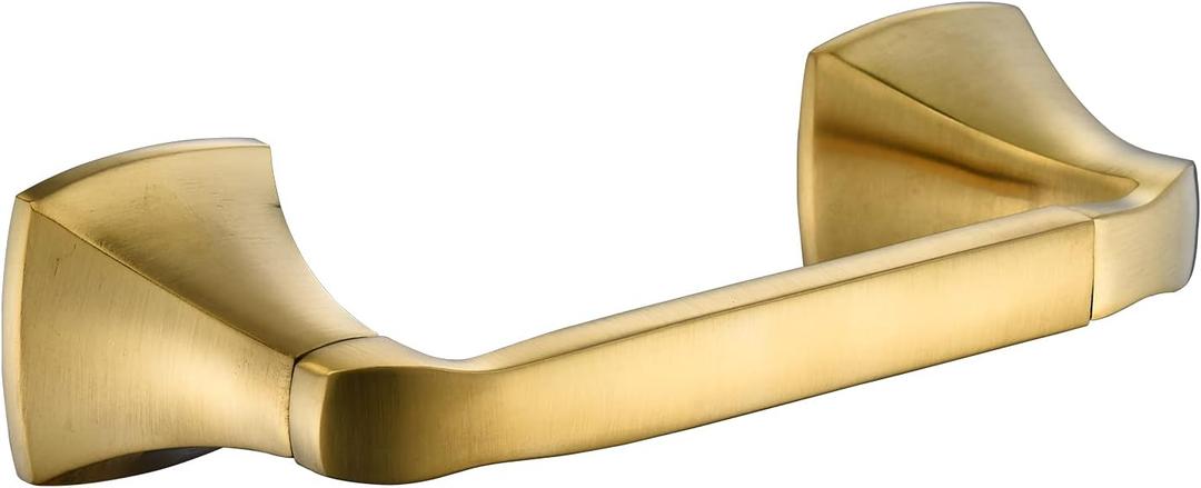 Pivoting Toilet Paper Holder, Brushed Gold, Zinc Construction, Bathroom Accessories