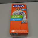 Hefty Clear Trash Bags, Clear, 13 Gallon, 60 Count