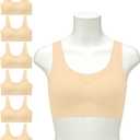 Demifill Teen Girls Seamless Sports Bra Tagless No Show Training Bra with Removable Padding Bras for Teens Multipack